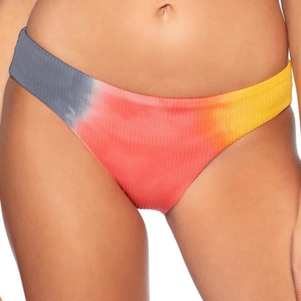 NWT SOLUNA SWIM Bikini Bottoms Women's‎ Sz XL Hipster Tri Color Rib Full Moon